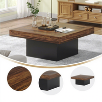 Table basse style Wabi-sabi, légèrement luxueuse et sophistiquée, pour petits salons, design industriel nordique pour maisons d'hôtes