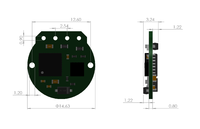 Encodeur magnétique absolu ultra-miniature RS485 Modbus-RTU, capteur d'angle rotatif pour articulation robotique, main agile, pince miniature