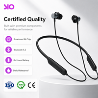 Auriculares Deportivos con Sonido Estéreo, Resistentes al Agua, Material PC+ABS, Colgantes del Cuello, 5.2, Batería de Larga Duración