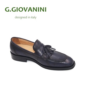 Mocasines de Vestir <span class=keywords><strong>Azul</strong></span> Marino de Alta Gama, Mocasines de Cuero Pintados a Mano con Borlas - Product Image 5