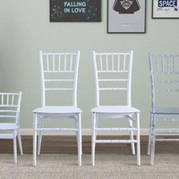 Chaise d'événement empilable en plastique blanc pour la maison et le jardin, idéale pour les mariages, banquets, fêtes, hôtels et salles à manger
