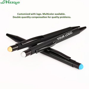Regalos de negocios, bolígrafos promocionales de Metal de goma suave, bolígrafo táctil de aluminio, bolígrafos con logotipo personalizado para papelería - Product Image 2
