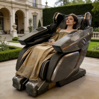 Nouveau design 2026 – Tableau de massage 4D SL à gravité zéro avec airbags intégraux, cuir PU, chauffage, shiatsu, vibrations, commande vocale et Bluetooth sans fil