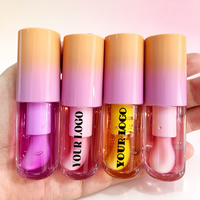 Gloss à lèvres minéral à marque privée, haute qualité, végan, waterproof, longue tenue, hydratant, rouge à lèvres liquide non collant, maquillage transparent