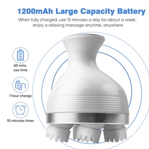 Masseur de tête électrique portable sans fil, produits de massage du cuir chevelu pour la relaxation et le soulagement du stress - Product Image 4