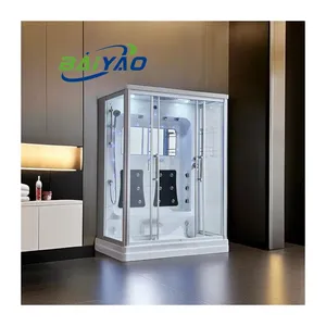 Tempered Glass 6Mm/8Mm Indoor Bathroom Steam Shower Cabin Wet Steam With Smart Control Panel For 2 Person