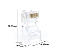 UTP Cat5e Ethernet RJ45 8P8C Connecteur Lan Câble 1U 3U 50U Réseau RJ45 Plug