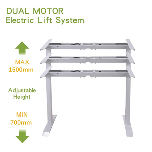 Luxo Ajustável Dual Motor Desk Modern Office Home Furniture Madeira Metal Aço Dobrável para Uso Escolar Mesa Elegante Computador - Product Image 4