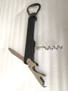 Biểu Tượng Tùy Chỉnh Đa Chứ<span class=keywords><strong>c</strong></span> Năng Rượu Vang Di Động & Bia Mở Thép Không Gỉ Gỗ Corkscrew Cho Rượu Vang Đỏ - Product Image 5