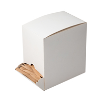 Cuillères à glace jetables écologiques en bois, emballées en vrac avec sac OPP