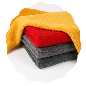Chaude 180cm Sherpa Polaire <span class=keywords><strong>Tissu</strong></span> 200gsm Solide <span class=keywords><strong>Noir</strong></span> Couleur 100% Antistatique Polyester Tricoté Hiver Homewear En Peluche Ignifuge - Product Image 5