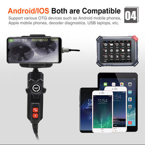 เครื่องมือวินิจฉัยรถยนต์ OBD2 สแกนเนอร์ กล้องเอนโดสโคปอุตสาหกรรม กล้องตรวจสอบแบบส่องกล้อง ขนาด 8.0 มม. แบบงอได้ พร้อมไฟ LED 8 ดวง - Product Image 3