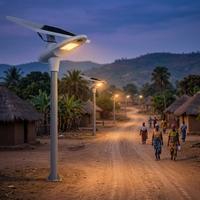 Lampe solaire LED pour rue, étanche IP65, 6000LM, avec contrôleur solaire MPPT, batterie incluse, marche/arrêt automatique