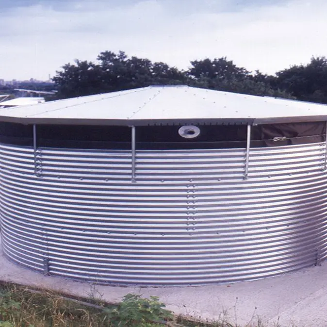 20000 liter to 500000 liter galvanized steel poultry water storage silo tank