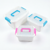 Boîtes de rangement en plastique transparent empilables pour la maison, le garage et le bureau