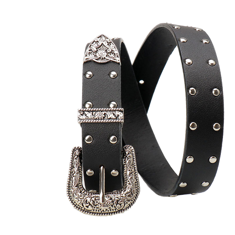 Y2K Vintage Style Wide PU Leather Belt for Women Casual  display picture 1