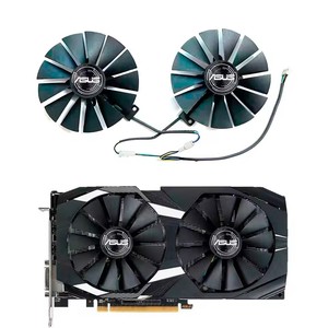 ใหม่สำหรับ Asus <span class=keywords><strong>Radeon</strong></span> RX580 570 <span class=keywords><strong>470</strong></span>การ์ดจอแบบ Dual /strix Gaming OC อะไหล่สำหรับ PLD10010S12HH การ์ดจอ FDC10M12S9-C T129215SM - Product Image 1