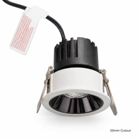 Spot LED encastré pour hôtel, intérieur moderne, 7W/12W/18W COB, CRI 90 élevé, garantie 2 ans, aluminium