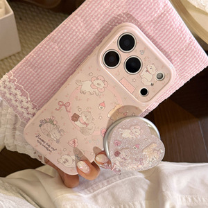 Funda de Teléfono con Diseño de Gato de Dibujos Animados y Soporte de Corazón para iPhone 17 Pro Max, Funda para iPhone <span class=keywords><strong>11</strong></span>, 12, 13, 15, 16 Plus - Product Image 3