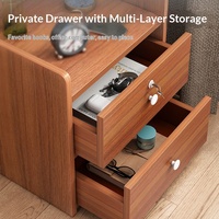 Table de chevet minimaliste moderne en bois, design simple avec serrure, mini-meuble de rangement pour chambre à coucher, organisateur de maison, modèle populaire sur internet