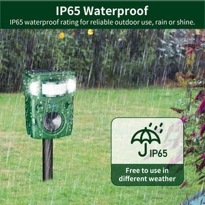 Repelente de animales ultrasónico con energía Solar, disuasorio de gatos para exteriores con Sensor de movimiento, efectivo para pájaros/gatos/monos - Product Image 2