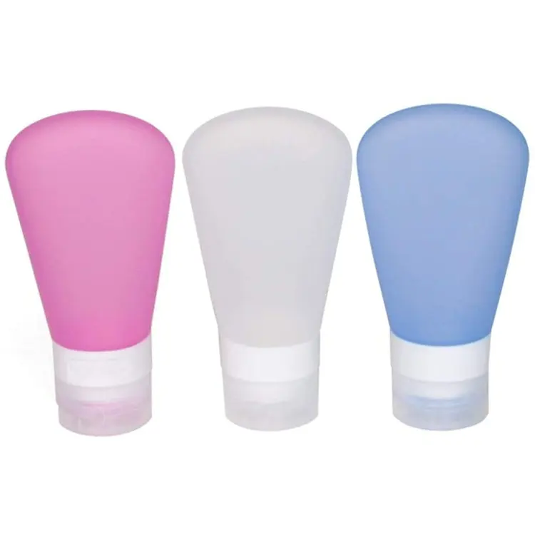Leak Proof Squeezable Refillable Travel Accessories Toiletries Containers Travel Size Cosmetic Tube Silicone Travel Bottles
