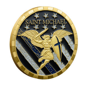 Moneda Conmemorativa Personalizada de Metal, Diseño de Casco Romano con Relieve de Doble Arma de Fuego y Inscripción Bíblica, Tema del Mediator de la Paz - Product Image 6