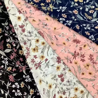 Tissu de fabrication de vêtement Floral imprimé numérique en mousseline de soie 100D