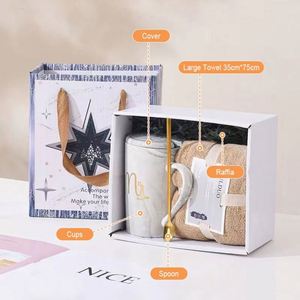 Valentines Wedding Gifts for Guests Birthday Gift Set Souvenirs Mug Cup <b>Towel</b> for Women Her Bridesmaid Gift <b>Box</b> Set - Product Image 3