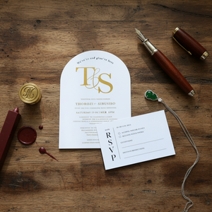 <span class=keywords><strong>Faire</strong></span>-<span class=keywords><strong>part</strong></span> et Invitations de <span class=keywords><strong>Mariage</strong></span> Personnalisés Or avec Impression Intégrale - Product Image 2