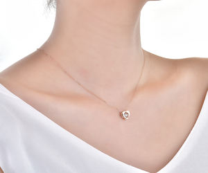 शादी की सालगिरह और प्रस्ताव उपहार के लिए सोने के साथ 18k सोने का हार और प्रस्ताव उपहार के लिए गुलाब सोना - Product Image 6