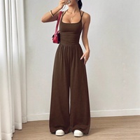 Nouvelle Robe Salopette Décontractée Femme Été 2026 – Coupe Ample à Taille Élastique, Jambes Larges, Longueur Totale, en Polyester – Style Européen