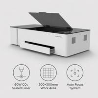 Machine de découpe et de gravure au laser CO2 60W 500x300mm, conception de sécurité fermée, grave la pierre/le caoutchouc/le verre/le marbre, pour les créateurs DIY