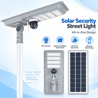 Lampadaire solaire tout-en-un avec caméra 4G, surveillance à distance, poteau de 5 à 9 m, aluminium moulé sous pression, extérieur, étanche IP66