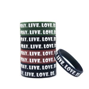 Bracelet en silicone personnalisé avec encre injectée, bracelet en caoutchouc sportif de 12 mm - Product Image 2