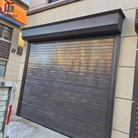 Porte à enroulement en alliage d'aluminium pour villa extérieure, résistante au froid, isolation thermique, télécommande