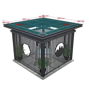 알루미늄 합금 정원 파빌리온 긴 복도 빌라 야외 안뜰 골동품 파빌리온 조경 랙 - Product Image 3