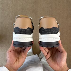 Chaussures de marche pour hommes haut de gamme, en tissu contrastant, style sportif et décontracté, respirantes et anti-odeur - Product Image 6