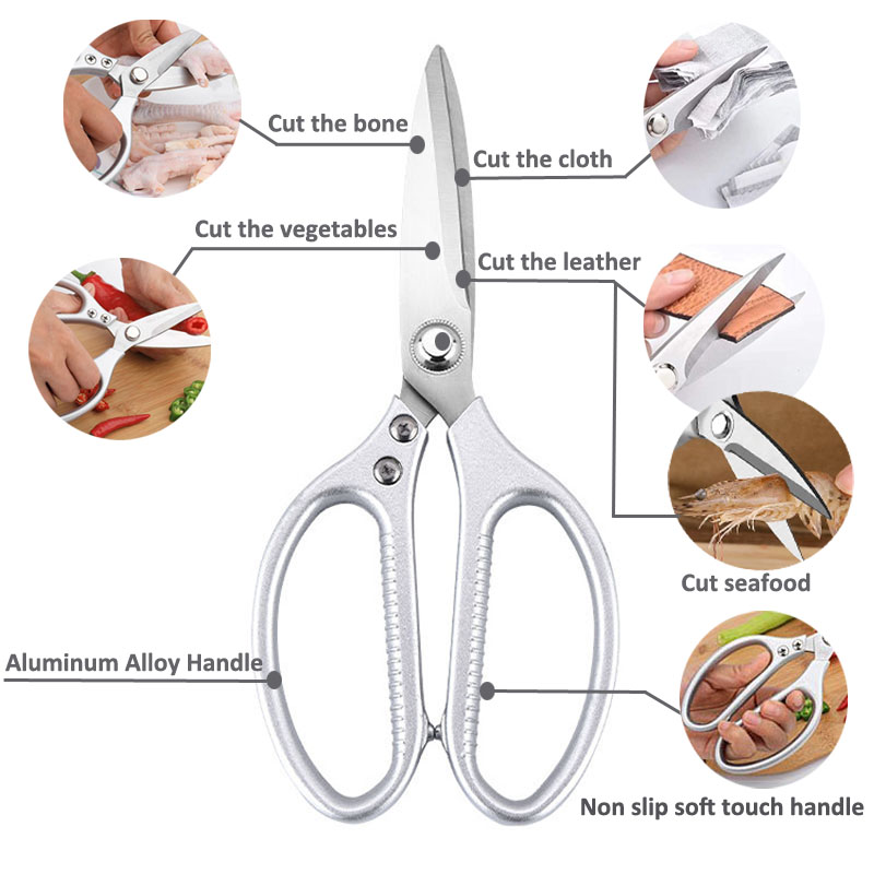 High Quality Multi-functional Stainless Steel Kitchen Scissors for Cutting Chicken and Beef