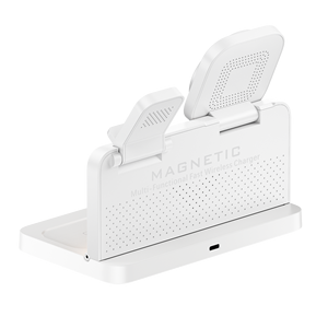 Estación de Carga Inalámbrica Plegable 4 en 1, Carga Rápida Magnética de 15W con Reloj y Luz Nocturna para <span class=keywords><strong>iPhone</strong></span>, <span class=keywords><strong>Apple</strong></span> Watch y AirPods - Product Image 4