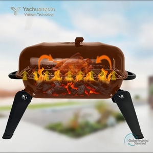 Portable outdoor barbecue grill meat and skewer roasting charcoal barbecue <b>rack</b> camping portable barbecue grill - Product Image 4