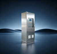 Caja de Distribución de Automatización PLC de Acero Inoxidable SS304 SS316 con Doble Puerta, Impermeable IP66, con Pantalla Táctil HMI para Estación de Bombeo