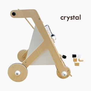 הליכון תינוקות מעץ איכותי ועמיד במיוחד, בעל פונקציות התפתחותיות חושיות, מהירות מתכווננת, לתינוקות רכים - Product Image 3