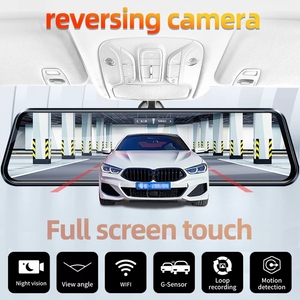 Cámara de Coche con Espejo Retrovisor de 12 Pulgadas, Grabadora de <span class=keywords><strong>Video</strong></span> 4K Frontal, Pantalla IPS 1080P, Asistencia de Conducción BSD ADAS Izquierda/Derecha/Trasera, Resistente al Agua IP68 - Product Image 5