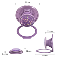 Support de téléphone magnétique réglable avec logo personnalisé, en alliage d'aluminium de qualité supérieure, pour bureau, avec système push-pull, vente en gros