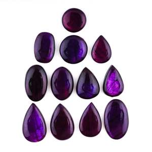Cabujones de labradorita morada, 5 piezas, piedras preciosas pulidas para hacer joyas, envoltura de alambre DIY - Product Image 4