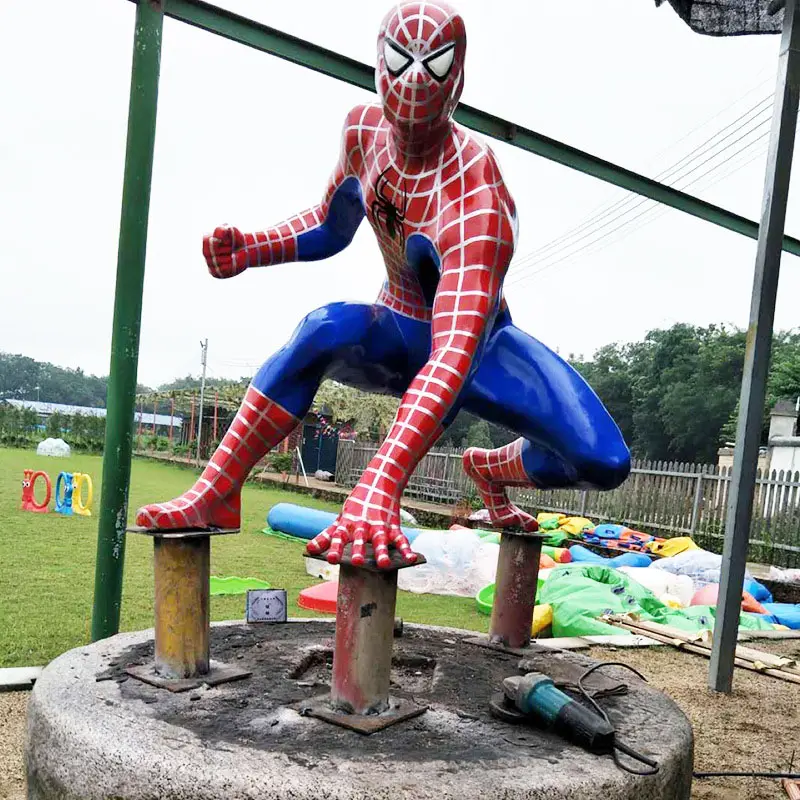 Diy домашний декор "Человек-паук" готов к доставка в натуральную величину в мультипликационном стиле с человеком-пауком в новом дизайне из стекловолокна с изображением Человека-паука