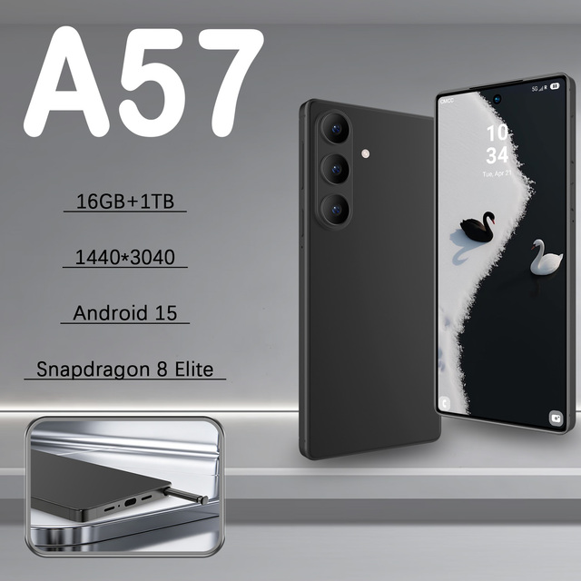 A57 16GB RAM 1TB Storage 5G Smartphone 7.3 Inch AMOLED Deca Core 8000mAh Fast Charging Dual SIM TF Card Wholesale MOQ 1 Piece