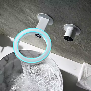 <span class=keywords><strong>TIKTOK</strong></span> Robinet de lavabo de salle de bain mural en laiton Nouveau design LED Affichage numérique Robinet à température réglable Noyau de valve en céramique - Product Image 6
