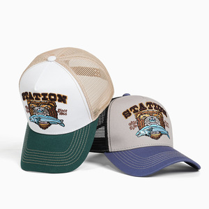 Unisex Cotton Trucker Hat Mesh Back Snapback <b>Cap</b> Gorra De Camionero Bordada Adjustable Sunshade Summer Headwear for <b>Hiking</b> - Product Image 5